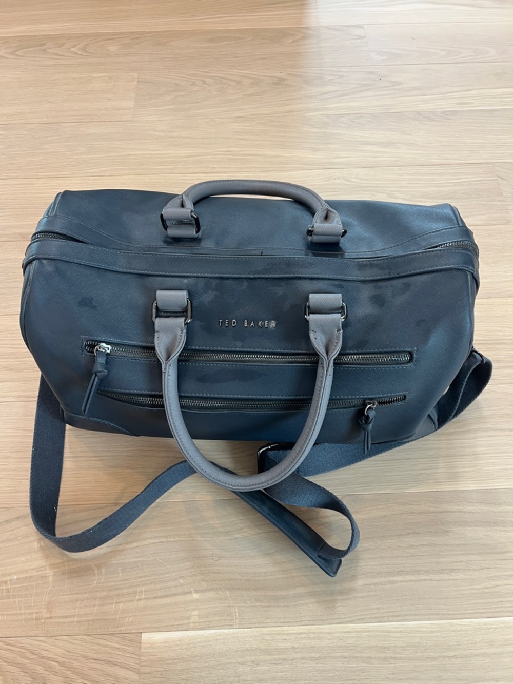 Ted Baker Navy Men's Duffel Bag with Shoulder Strap